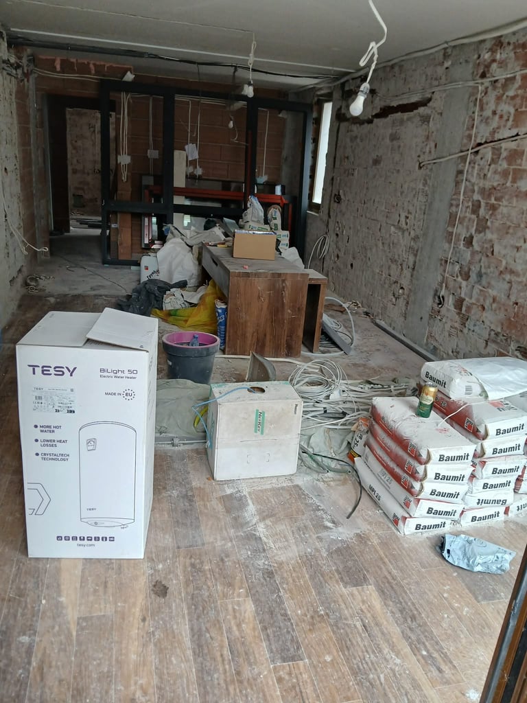 Пространство за реновация с водонагревател